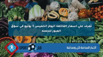 تعرف على أسعار الفاكهة اليوم الخميس 5 يونيو في سوق العبور للجملة